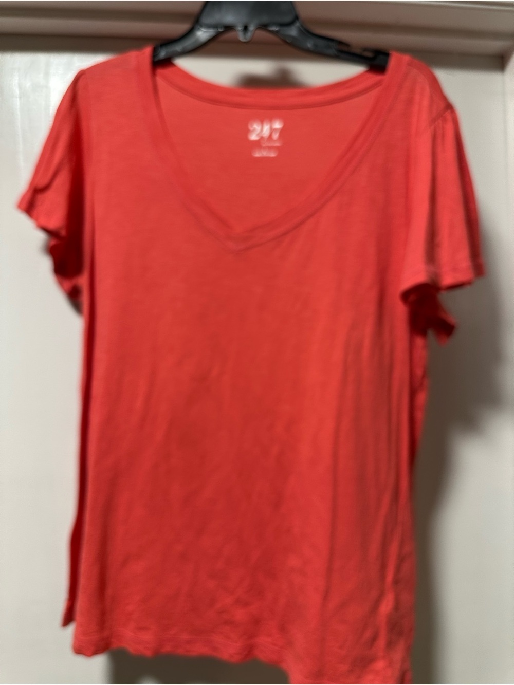 Maurices Coral V-Neck Short Sleeve Tee